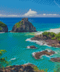 Fernando De Noronha Blue Beach Diamond Painting