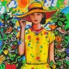 Girl In Yellow Hat Diamond Painting