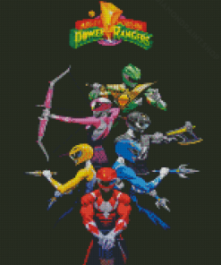 Mighty Morphin Power Rangers Poster Diamond Painting