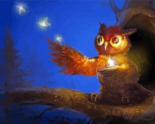 The Magic Owl Bird Diamond Painting