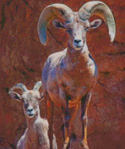 Wild Bighorn Sheep Animals Diamond Painting