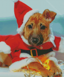 Aesthetic Christmas Dog Diamond Painting