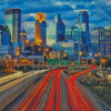 Aesthetic Minneapolis Skyline Diamond Painting