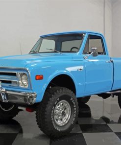 Blue 1968 Chevrolet Truck Diamond Painting