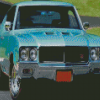 Blue 70s Car Diamond Painting