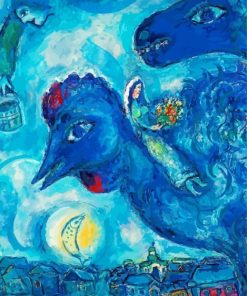 Blue Landscape Chagall Diamond Painting