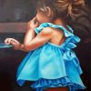 Cute Girl In Blue Diamond Painting