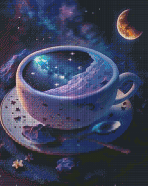 Galaxy Tea Diamond Painting