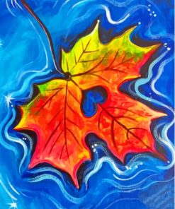 Maple Heart In The Rain Diamond Painting