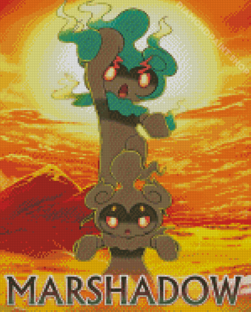 Marshadow Pokemon Poster Diamond Painting