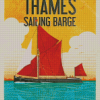 Thames Sailing Barge Poster Diamond Painting