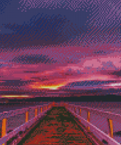 Aesthetic Purple Sunset Diamond Painting