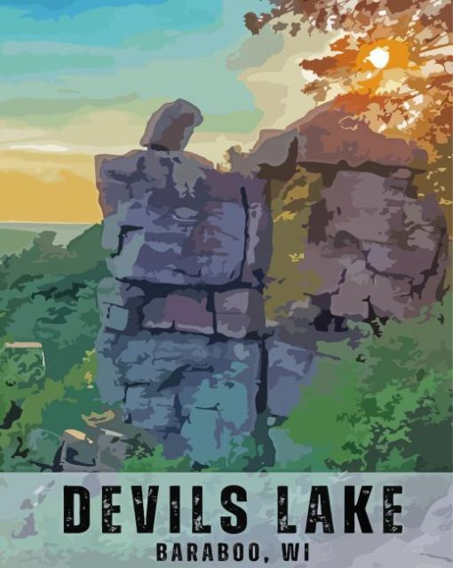 Baraboo Wisconsin Devils State Park Diamond Painting