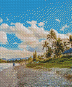 Beautiful Beach In Kailua Kona Diamond Painting