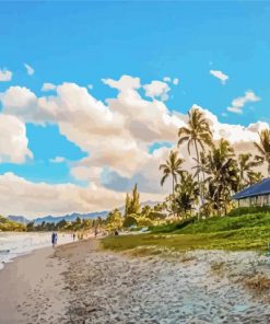 Beautiful Beach In Kailua Kona Diamond Painting