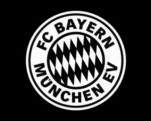 Black And White Bayern Munich Logo Diamond Painting