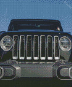 Black Jeep Wrangler Unlimited Sport Diamond Painting