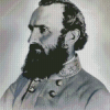 Black And White American Stonewall Jackson Diamond Painting