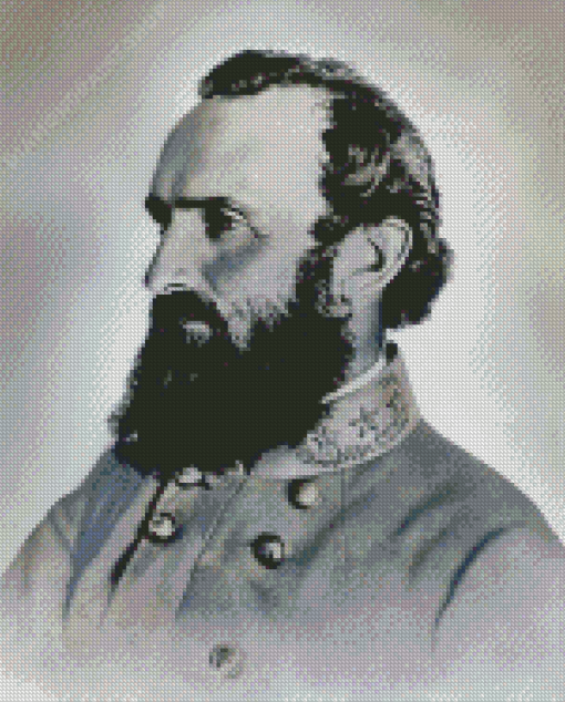 Black And White American Stonewall Jackson Diamond Painting