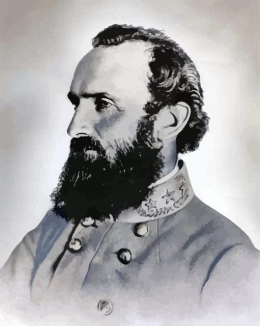 Black And White American Stonewall Jackson Diamond Painting