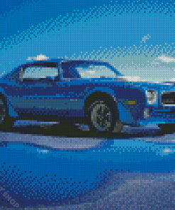 Blue 1970 Firebird Pontic Car Diamond Painting