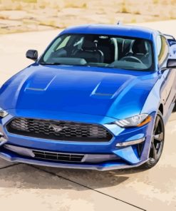 Blue Mustang Ford Car Diamond Painting