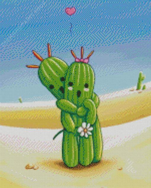 Cactuar Couple Diamond Painting