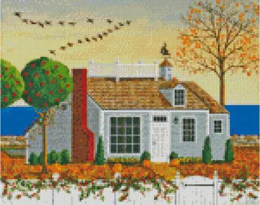 Cape Cod House Diamond Painting