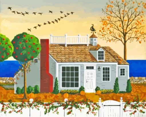 Cape Cod House Diamond Painting