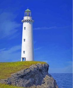 Cliffs With White Lighthouse Diamond Painting