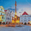 Czech Republic Cesky Krumlov Old Town Square Diamond Painting