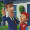 Julian And Postman Pat Diamond Painting