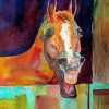 Laughing Horse Brown Diamond Painting