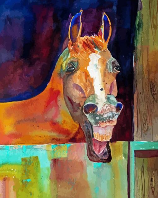 Laughing Horse Brown Diamond Painting