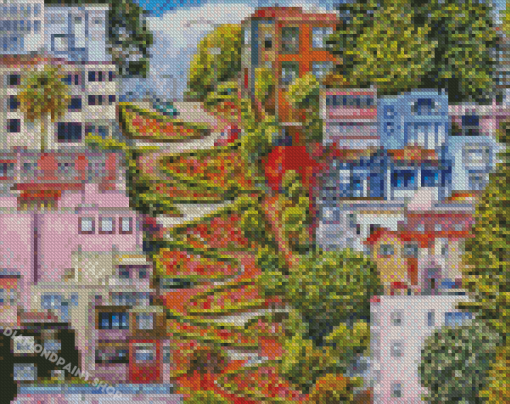 Lombard Street San Francisco California Diamond Painting