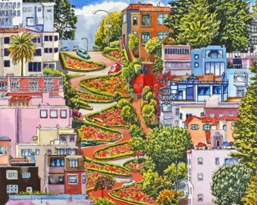 Lombard Street San Francisco California Diamond Painting