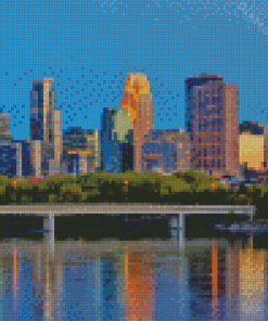 Minneapoli Skyline Diamond Painting