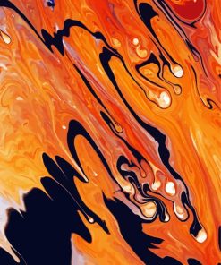 Orange Abstract Diamond Painting