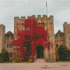 Red Plant On Hever Castle Wall Diamond Painting