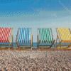 Sea Side With Deckchair Diamond Painting