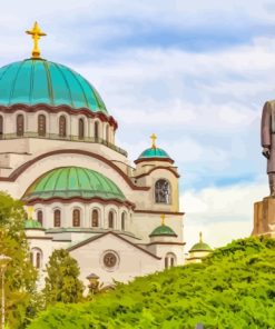 St Sava Church In Belgrade Diamond Painting