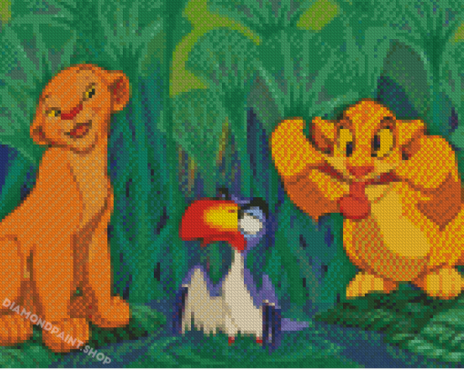 The Lion King Nala Zazu And Simba Diamond Painting