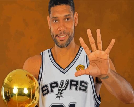 Tim Duncan American Basketballer Diamond Painting