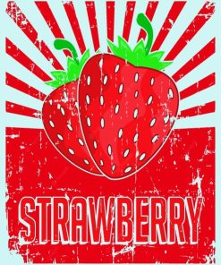 Vintage Strawberry Fruit Poster Diamond Painting