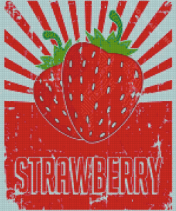 Vintage Strawberry Fruit Poster Diamond Painting