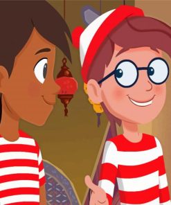 Wenda And Wally From Wheres Waldo Diamond Painting