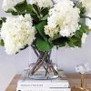 White Hydrangeas Glass Vase On Books Diamond Painting