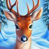 Winter Fawn Diamond Painting