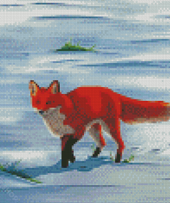 Aesthetic Fox Snow Diamond Painting