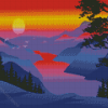 Aesthetic Mountain Silhouette Diamond Painting